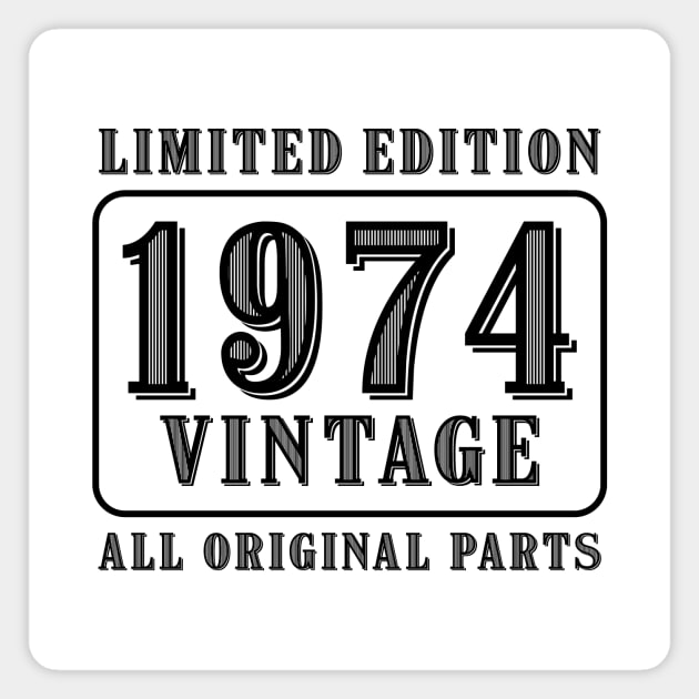 All original parts vintage 1974 limited edition birthday Magnet by colorsplash